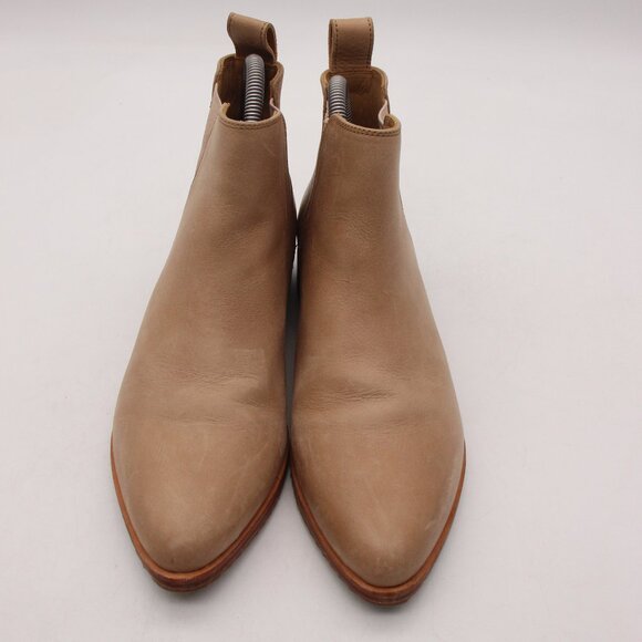 Nisolo Everyday Leather Chelsea Boots Women's US 6.5 Almond Tan Beige Pull On - Picture 2 of 11